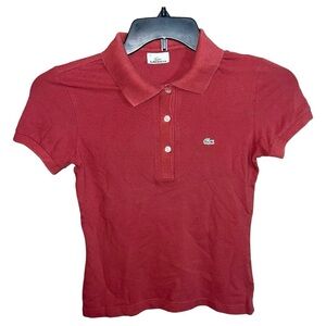 Lacoste Polo Shirt Women’s Size 38 Burnt Orange Short Sleeve 6/Small